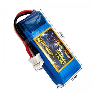 7.4V 2S 300mAh 35C锂电池 PH2.0-3P反向插头