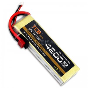 7.4V 2S 4200mAh 25C 锂电池升级版 T型插头